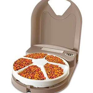 PetSafe 5 Meal Programmable Pet Food Dispenser, Automatic Dog and Cat Feeder -)